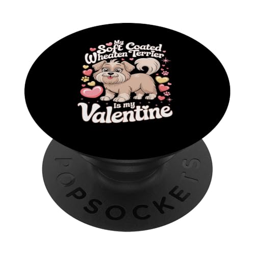 Valentine's Day Soft Coated Wheaten Terrier PopSockets Klebender PopGrip von Animal Dog Lover Gifts