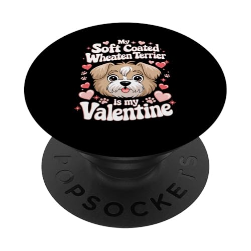 Valentine's Day Soft Coated Wheaten Terrier PopSockets Klebender PopGrip von Animal Dog Lover Gifts