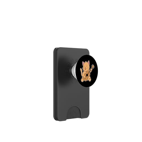 Katze spielt Gitarre PopSockets PopWallet für MagSafe von Animal Guitar Music Hobby Leisure Soprano tenor