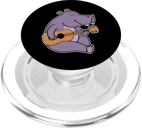 Nilpferd spielt Gitarre PopSockets PopGrip für MagSafe von Animal Guitar Music Hobby Leisure Soprano tenor