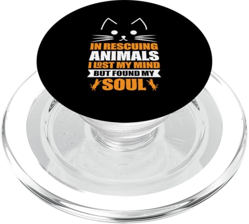 Bei der Rettung von Tieren habe ich meinen Verstand verloren Tierschützer PopSockets PopGrip für MagSafe von Animal Lover Animal Rights Activists Clothing