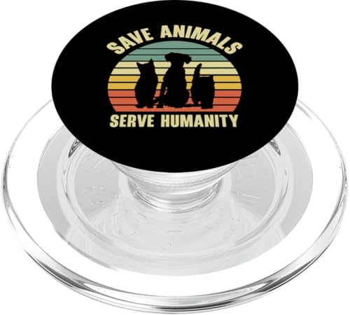 Save Animals Serve Humanity Hund von Tierschützern PopSockets PopGrip für MagSafe von Animal Lover Animal Rights Activists Clothing