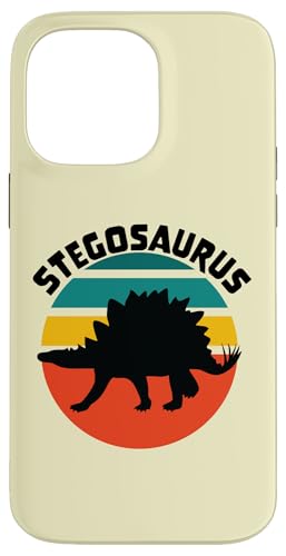 Hülle für iPhone 14 Pro Max Retro Dinosaurier Stegosaurus Dino Silhouette Vintage Sonnenuntergang von Animal Lovers Gifts by LEA