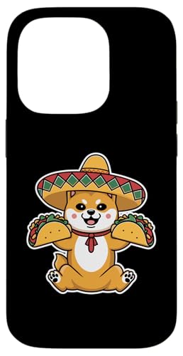 Hülle für iPhone 14 Pro Shiba Inu Cinco De Mayo Tacos Taco Lover Dog Puppy Shibas von Animal Pet Shiba Inu Dog Lover Gifts