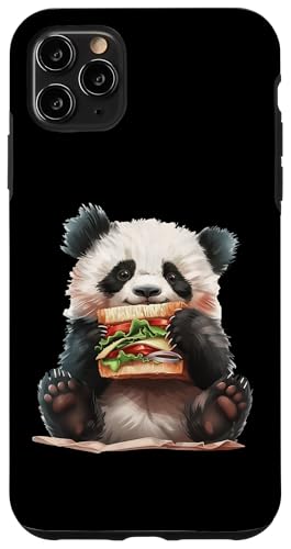 Hülle für iPhone 11 Pro Max Panda-Sandwich von Animal Sandwich Design