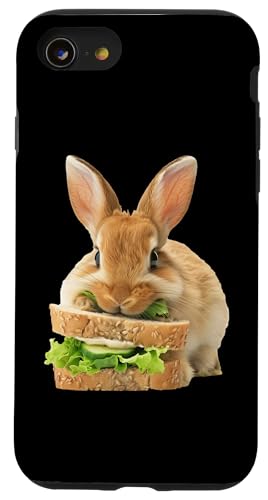 Hülle für iPhone SE (2020) / 7 / 8 Kaninchen-Sandwich von Animal Sandwich Design