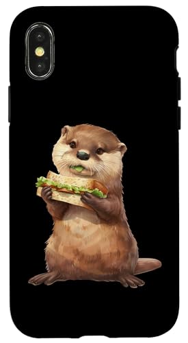 Hülle für iPhone X/XS Otter-Sandwich von Animal Sandwich Design