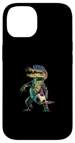 Hülle für iPhone 14 Krokodil-Fußball von Animal Soccer Design