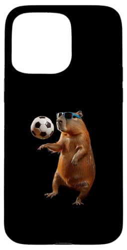 Hülle für iPhone 15 Pro Max Capybara Fußball von Animal Soccer Design