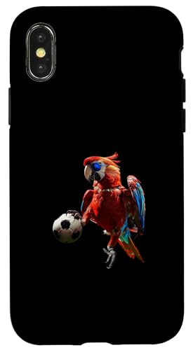 Hülle für iPhone X/XS Papageien-Fußball von Animal Soccer Design