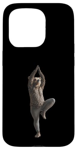 Hülle für iPhone 15 Pro Bär Yoga von Animal Yoga Design