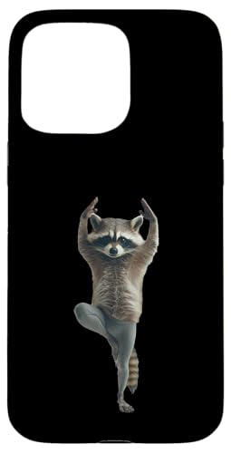 Hülle für iPhone 15 Pro Max Waschbär Yoga von Animal Yoga Design