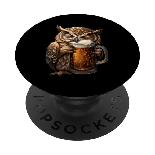 Eule Bier PopSockets mit austauschbarem PopGrip von Animals Beer Design