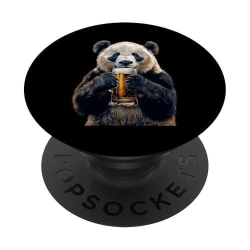 Panda Bier PopSockets mit austauschbarem PopGrip von Animals Beer Design