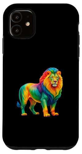 Hülle für iPhone 11 Lion Rainbow Pride Month LGBTQ Löwenliebhaber Herren Damen von Animals Lover Rainbow Pride Flag Men Women Apparel