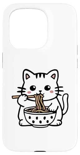 Hülle für iPhone 15 Pro Entzückende Neko Feast Ramen Joy und Gentle Purrs von Anime Cat T Shirt Gift