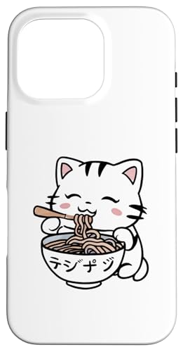 Hülle für iPhone 16 Pro Ramen Loving Kitty Süße Pfoten und warme Schalen von Anime Cat T Shirt Gift