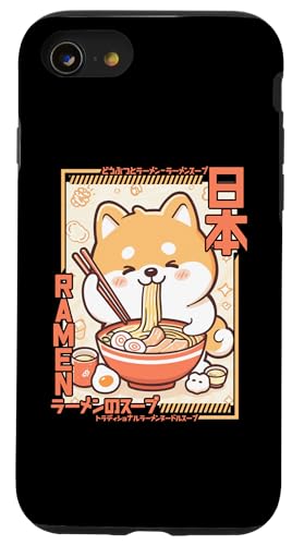 Hülle für iPhone SE (2020) / 7 / 8 Shiba Inu Loving Ramen Kawaii Neko Shiba Inu Ramen für Hunde von Anime Ramen Shiba Inu Kawaii Japanese Aesthetic