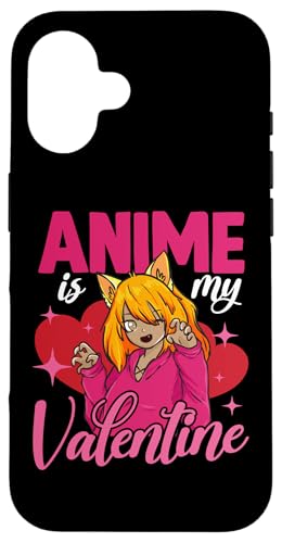 Black Girl Anime is My Valentine Melanin Anime Katzenohren Furry Hülle für iPhone 16 von Merch von Amazon