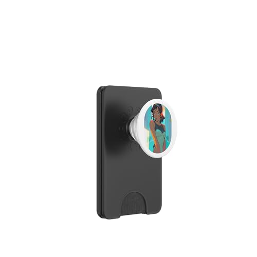 Brunette Anime & Manga Style Mädchen im blauen Badeanzug PopSockets PopWallet für MagSafe von Anime and Manga Style Girl Design