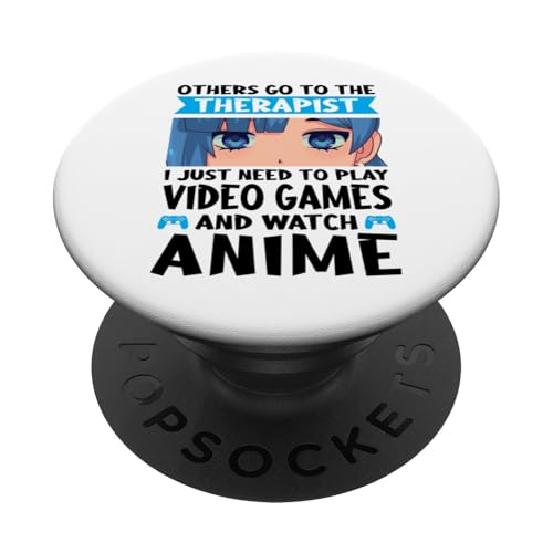 Ich brauche nur Videospiele und schaue Anime-Spiele an PopSockets Klebender PopGrip von Anime merch & video game Gift