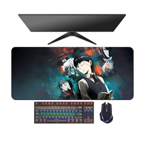 4 mm dick, Janpanese Anime Tokyo Ghoul Mauspad, 700 x 300 x 4 mm, leicht zu reinigen, waschbar, rutschfeste Textur von AnimeFans