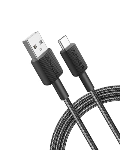 Anker 322 USB-A auf USB-C Kabel (1,8 m geflochten) - Schwarz von Anker