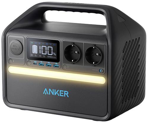Anker 535 PowerHouse Powerstation 160000 mAh LiFePO 4 Schwarz LED Taschenlampe, mit Laderegler von Anker