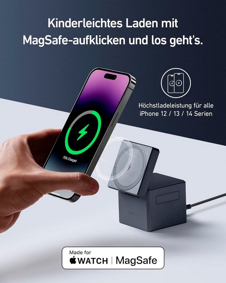 Anker Charger 3-in-1 Cube with MagSafe Smartphone-Ladegerät von Anker