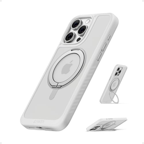 Anker FlexStand magnetisches Case für iPhone 16 Pro, 360° Ringständer, Matte und rutschfeste Schutzhülle, 16cm iPhone Hülle mit verbesserter MagSafe-Kompatibilität von Anker