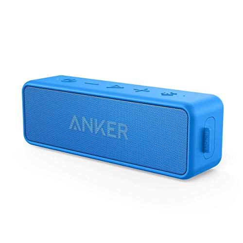 Anker SoundCore 2 Bluetooth Lautsprecher mit Dual Treiber Bass, 24h Spielzeit, Upgraded IPX7 Wasserfest mit Eingebauten Mikrofon, Kabelloser Lautsprecher(Schwarz)(Generalüberholt) von Anker