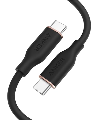 Anker USB C auf USB C Kabel, 240W USB C Flow Kabel, Typ C Schnellladekabel für iPhone 16/15 Serie, MacBook Pro/Air, iPad Pro/Air, Galaxy S24 und mehr (USB 2.0, 90cm, Nachtschwarz) von Anker