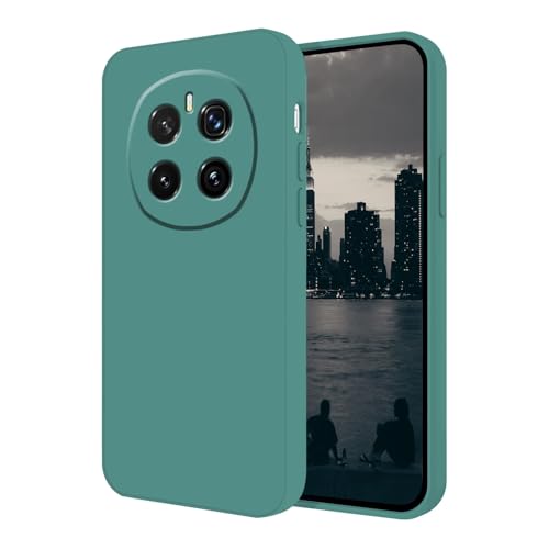 Anlalish Handyhülle für Honor Magic 7 Pro Hülle Liquid Silikon Dünn, Schutzhülle Kompatibel mit Honor Magic 7 Pro Cover Weich TPU Kratzfestes Stoßfest Slim Case (Dunkelgrün) von Anlalish