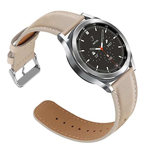 Anlinser 22mm Armband Kompatibel mit Samsung Galaxy Watch 3 45mm/Galaxy Watch 46mm Armband, Ersatzarmband aus Echtem Leder für Samsung Gear S3 Frontier, Huawei GT2 46mm/GT3 46mm, 22mm, (Polarstern) von Anlinser