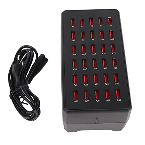 150W 30Port USB Ladestation für Mehrere Geräte, Intelligentes Schnellladegerät für Handys und Tablets an Flughäfen, Hotels, zu Hause usw. von Annadue