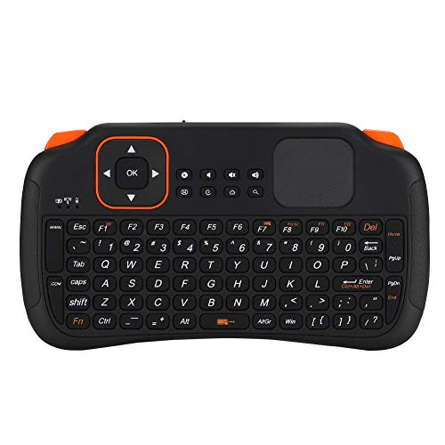 Annadue 2.4G Wireless Keyboard mit Touchpad, Tragbarer Wireless Keyboard Controller mit USB-Empfänger-Fernbedienung für Smartphone/Tablet/Laptop/Smart TV/Android TV Box von Annadue