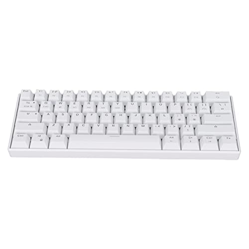 Annadue 61 Tasten Computer Mechanische Tastatur für Laptop Notebook RGB Hintergrundbeleuchtung 3 Modi Drahtlos Unterstützt Ergonomische Kabelgebundene Tastatur für (Blauer Schalter) von Annadue