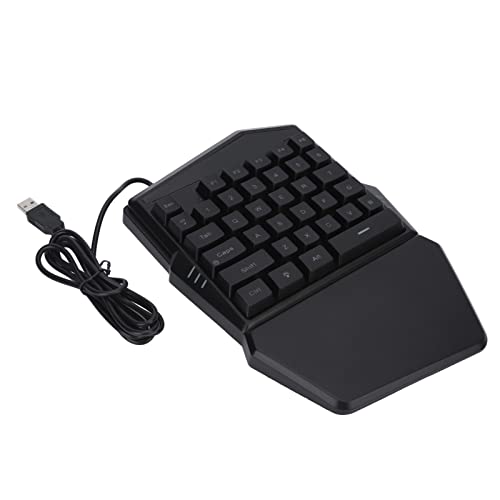 Annadue Einhand Gaming Tastatur, Gaming Tastatur mit RGB Hintergrundbeleuchtung, 35 Tasten USB Kabelgebundene Gaming Tastatur, Ergonomischer Gamecontroller für PC Gamer, Plug and Play von Annadue