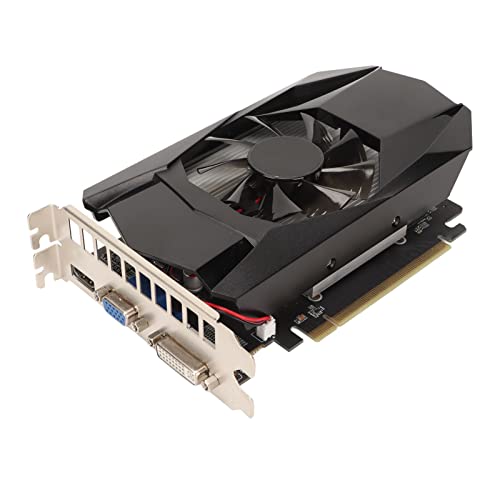 Annadue Für HD7670 4 GB GDDR5 128-Bit-Grafikkarte, PCIE X16 2.1 Hochleistungs-Gaming-Grafikkarte mit Lüfter, HDMI, DVI, VGA von Annadue