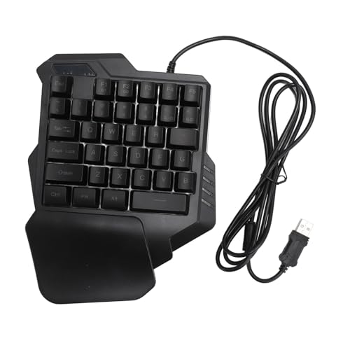 Annadue Gaming Tastatur, Einhand RGB Hintergrundbeleuchtung, 35 Tasten, Tragbare Tastatur mit Handgelenkauflage, USB für Win10/8/7/Vista/ME, OS X, IBM von Annadue