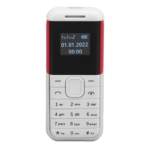 Annadue Kleines -Telefon, Entsperrtes 2G-GSM-Dual-SIM-Smartphone, 0,66-Zoll-Bildschirm, 380-mAh-Kindertelefon, Kleines Smartphone, Bluetooth-Sound-Player, Basistelefon (White) von Annadue