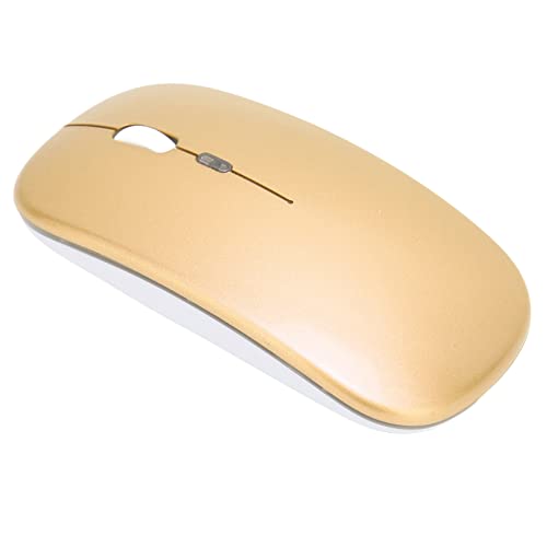 Annadue LED Kabellose Maus,Wiederaufladbare Schlanke USB Maus, Kabellose 2,4 G Computermaus mit USB Empfänger, 3 Einstellbare DPI für Desktop,Laptop,PC, für Usw(Gold) von Annadue