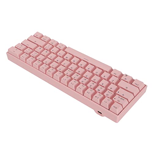 Annadue Mechanische Gaming-Tastatur 60%, 61 Tasten RGB-Hintergrundbeleuchtung Ergonomische Kabellose/kabelgebundene -Tastatur, für PC Mac Gamer, Schreibkraft, Reisen (Linearer von Annadue