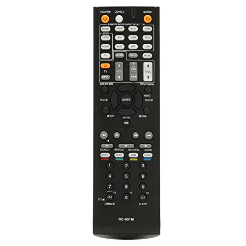 Annadue RC-801M Fernbedienung für ONKYO, Ersatz AV Receiver Fernbedienung für HT-RC360 TX-NR509 HT-R648 HT-S7400 HT-R690 HT-S8400 HT-R648 HT-R990 HT-S9400THX von Annadue