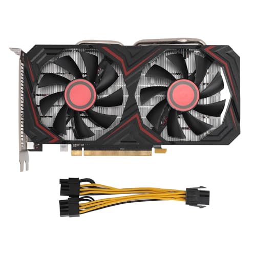 Annadue RX580 8 GB GDDR5 Grafikkarte, Effizienter Leiser Dual Lüfter, für Computerspiele, PCI Express von Annadue