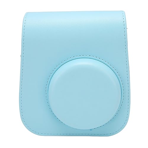 Annadue Sofortbildkamera Tasche für Instax 11, Einfarbige Schützende Kameratasche aus PU Leder Kamera Tragetasche mit Tasche und Verstellbarem Schultergurt (Blau) von Annadue