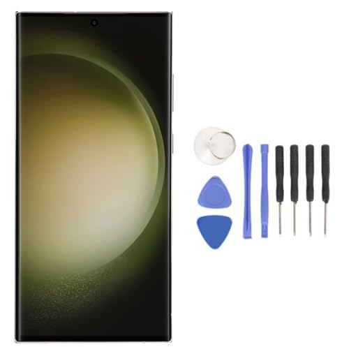 Annadue Telefon-3D-Touchscreen-Digitizer, Montage mit Fingerabdruck und Reparaturset für S23 Ultra 5G SM-S918U, Hochwertiger Display-Ersatz für Rissige LCD-Bildschirme (Gold) von Annadue