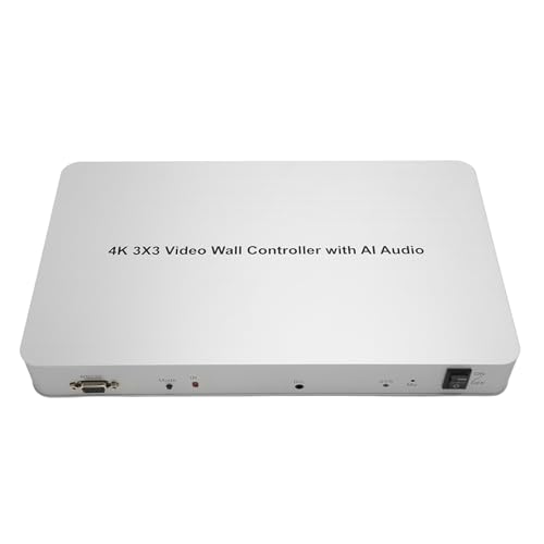 Annadue Videowand-Controller 3 X 3, 2 X 2, 2 X 4, 5 X 1, Mehrkanaleingänge, HDMI, 3840 X 2160, 30 Hz, 4K mit Media-Player-Splitter, IR-Fernbedienung, Sprachsteuerung, (EU-Stecker) von Annadue