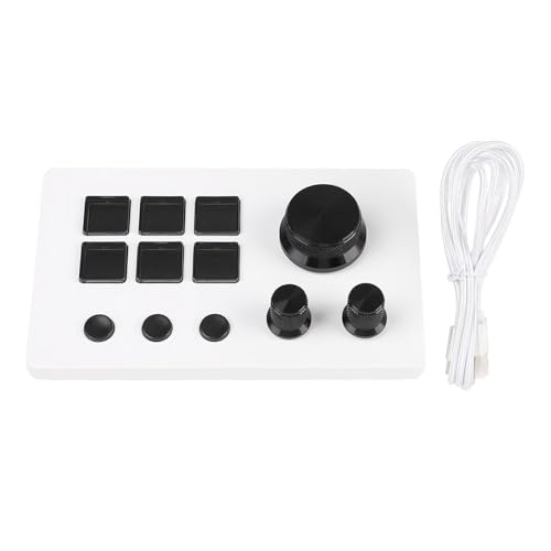 Annadue Visuelle Tastatur für OBS, Benutzerdefinierte Layouts, 6 LCD Tasten mit Modi, für OS X, PC mit Knöpfen (White) von Annadue