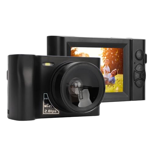 Digitalkamera, 24MP, 2,5K, 16x Digitalzoom, 1800MAh, MP3 Spiele mit 2,88 Zoll Bildschirm, Spiegellose WLAN Kamera für Reisen (Black) von Annadue